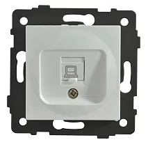 Розетка RJ45 (cat 5e) 1-я белая A-031W AWSPRODUCTS