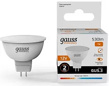 Лампа LED MR16 GU5.3 3000K 12В 7Вт 530Лм Elementa Gauss
