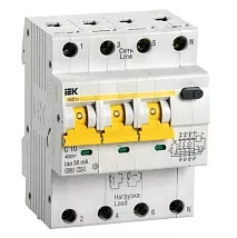 АВДТ34 С10/4/0,03, 30mA, тип АС, 6kA IEK