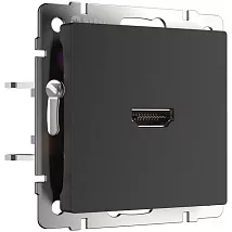 Розетка HDMI Черный матовый WERKEL