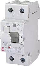АВДТ KZS-2M B25/0.03 1+N, 30мА, тип АС, 10кА ETI