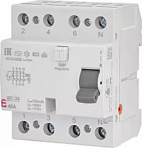 УЗО EFI-P4 40/4/0.1 100мА, тип АС, 10кА ETI