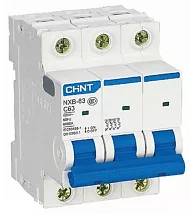 Автоматический выключатель NXB-63S B25/3 4.5кА CHINT