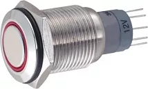 Кнопка антивандал. O19 250В Фикс (5с) ON-OFF/OFF-ON LED Rexant