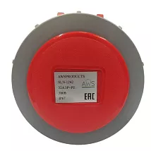 Розетка стационарная 32A 3п (2P+PE) SLN-123K IP44, 380В, AWSPRODUCTS