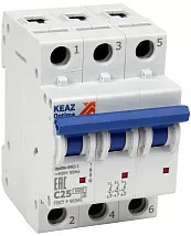 Автоматический выключатель BM63-C25/3 6кА КЭАЗ