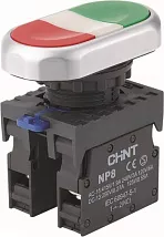 Кнопка двойная NP8-11S 1но+1нз IP65 CHINT