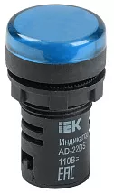 Индикатор LED синий AD22DS 24В AC/DC IP40 IEK