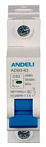 Автоматический выключатель ADB3-63 C20/1 6kA Andeli