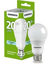 Лампа LED A60 E27 6500К 20Вт 2000Lm GENERICA