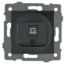 Розетка RJ45 (cat 5e) 1-я чёрная A-031B AWSPRODUCTS