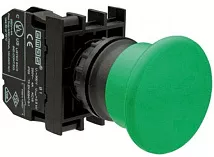 Кнопка гриб B100MY без фикс. зел. 1но IP40 Emas