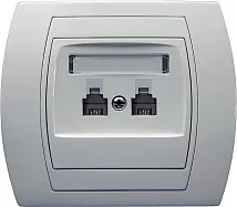 Розетка GPT-2JN 390 телефонная двойная