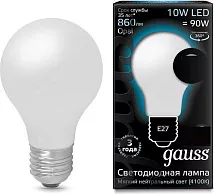 Лампа LED A60 E27 4100К 10Вт 860Лм Filament OPAL Gauss