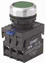 Кнопка NP8-10BN/3 зел.1но IP65 CHINT