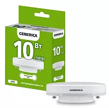 Лампа LED T80 GX53 4000К 10Вт 1000Lm GENERICA