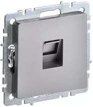 Розетка RJ45 (1-я cat. 5e) сталь BRITE IEK