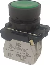 Кнопка КМЕ 4610м зел. IP65 10А 1но Briswik