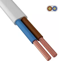 Кабель ПБГВВ 2*4 380V (отмотка) белый