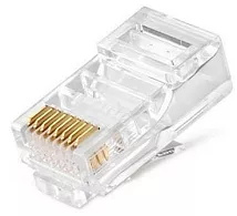 Проходной коннектор RJ45/8P8C, покрытие 3мкд RIPO