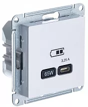 Розетка USB (Тип C, 3.25А/65W) Белый AtlasDesign SE