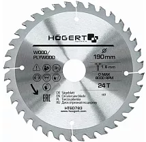 Диск пильный 190*30*24T Mn65 HOEGERT