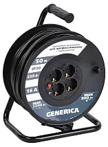 Удлинитель на катушке 4гн. 50м с/з ПВС 3х1,5мм2 УК50 GENERICA