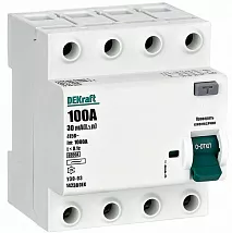 УЗО-03 100/4 30мА, тип AC, 6кА DEKraft