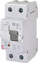 АВДТ KZS-2M B20/0.03 1+N, 30мА, тип АС, 10кА ETI