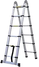 Лестница алюминиевая телескопическая (6+6) ступ двухсторон. (ALUMET)
