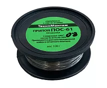 Припой в катушке ПМ 0.8 мм, ПОС 61 без канифоли 100 гр 5-100