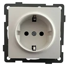 Розетка 1-я с/з белая U1A-006 SoftTouch AWSPRODUCTS