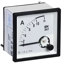 Амперметр Э47 10А кл. точн. 1,5 72х72мм ИЭК (акц)