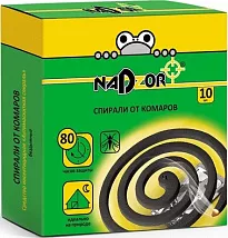 Спирали от комаров малодымные, без запаха NADZOR