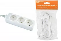Удлинитель бытовой 3гн. 3м б/з ПВС 2x0,75mm2 TDM