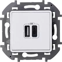 Розетка USB (2-я тип С+А, 3А) Белый INSPIRIA LEGRAND