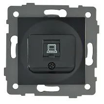Розетка RJ45 (cat 5e) 1-я чёрная A-031B AWSPRODUCTS