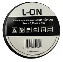Изолента ПВХ чёрная (0.13*19*20) (L-ON)