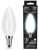 Лампа LED C35 E14 4100К 5Вт 450Лм Filament OPAL GAUSS
