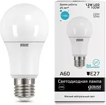 Лампа LED A60 E27 4100К 12Вт 1150Лм Elementary Gauss