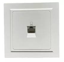 Розетка RJ45 (cat 5e) 1-я белая U1A-016-1 SoftTouch AWSPRODUCTS