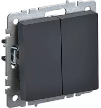 Выключатель проходной 2-кл. графит BRITE IEK