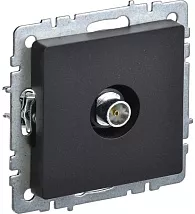 Розетка TV черный BRITE IEK