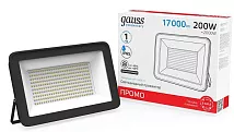 Прожектор LED Elementary 6500K 200W 17000Lm IP65 черный Gauss