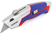 Нож с трапец. лезвием с автоматической подачей, WORKPRO