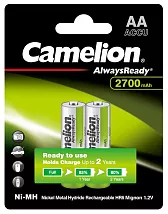 Аккумулятор AA 2700mAh Ni-Mh CAMELION ALWAYS READY BL-2