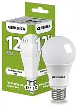 Лампа LED A60 E27 4000К 12Вт 1200Lm GENERICA