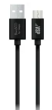 Дата-кабель USB-micro USB; 2А;2м; черный  Borasco