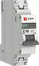 Автоматический выключатель ВА 47-63 C16/1 4.5кА Proxima EKF
