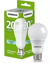 Лампа LED A60 E27 6500К 20Вт 2000Lm GENERICA